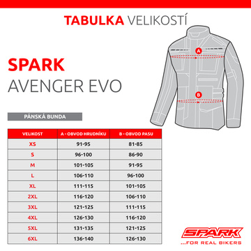 Bunda SPARK AVENGER EVO - černá